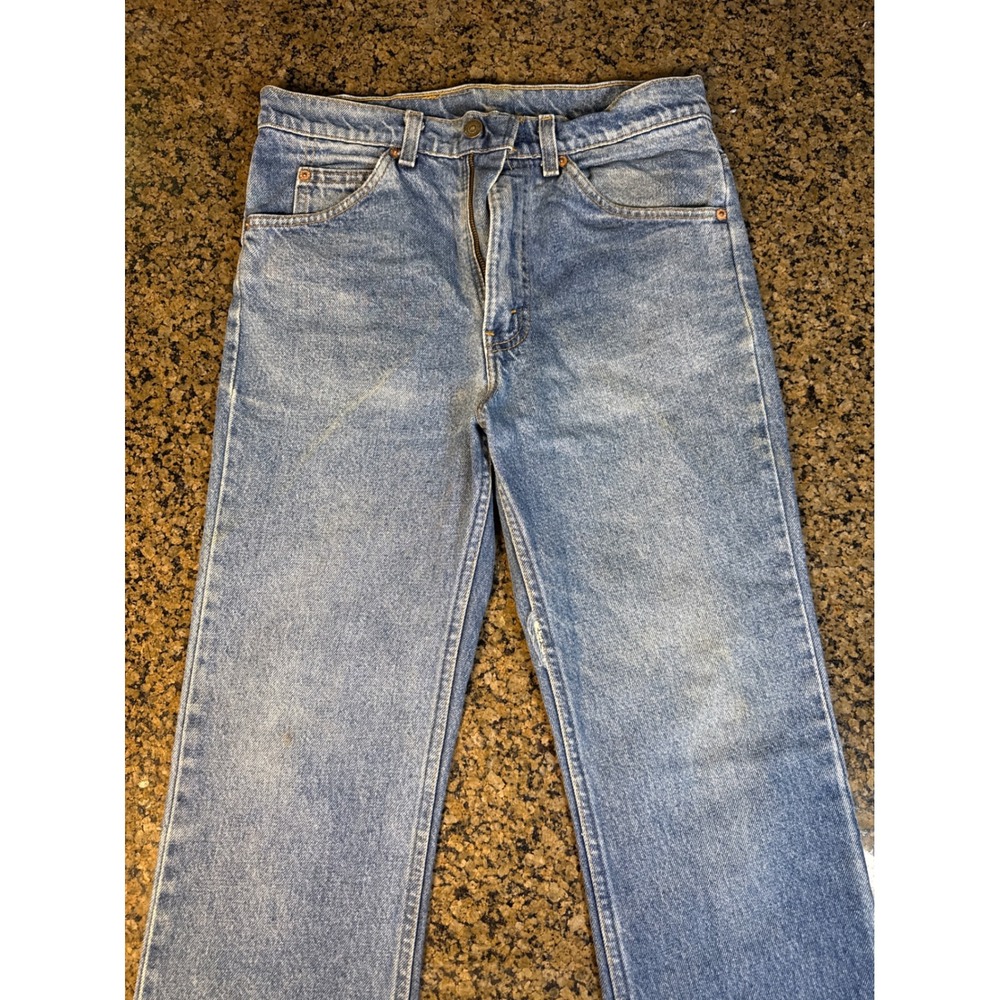 Vintage Levis 517 Orange Tab Jeans Mens 31x34 Blue Bootcut Made in USA 575